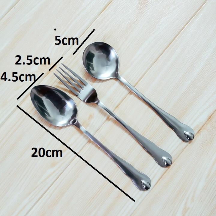 Thìa, Rĩa, Muỗng Inox Cao Cấp Dài 20CM