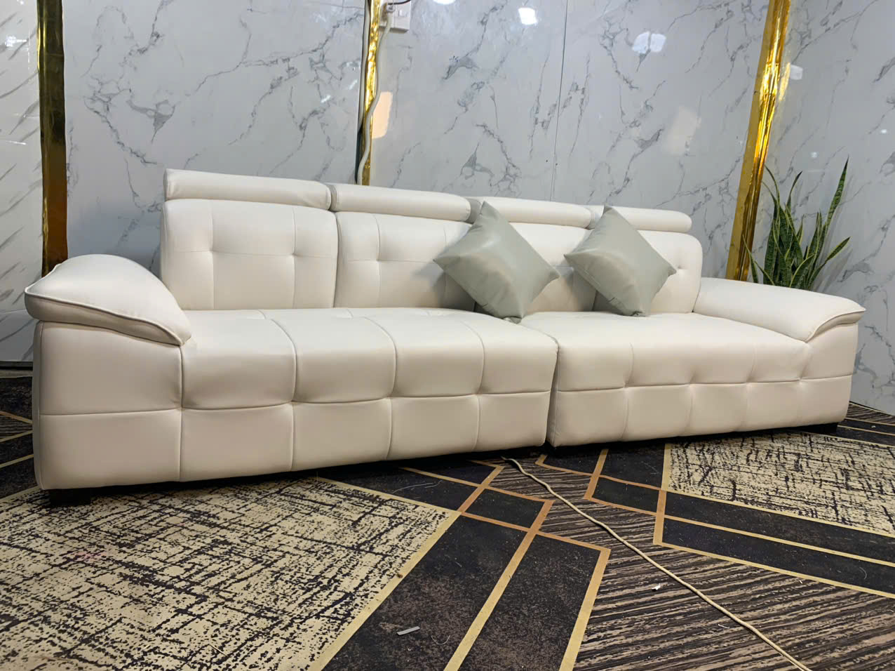 Sofa băng múi đầu bật Tundo 2m2 tặng 2 gối