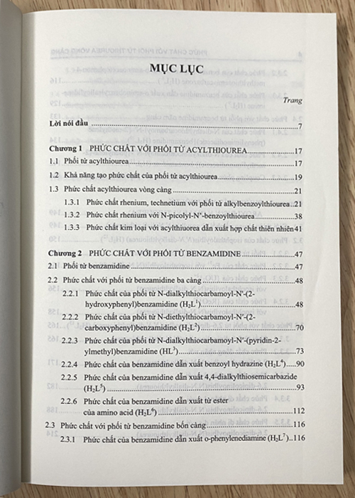 Phức chất với phối tử Thiourea vòng càng (Sách chuyên Khảo)