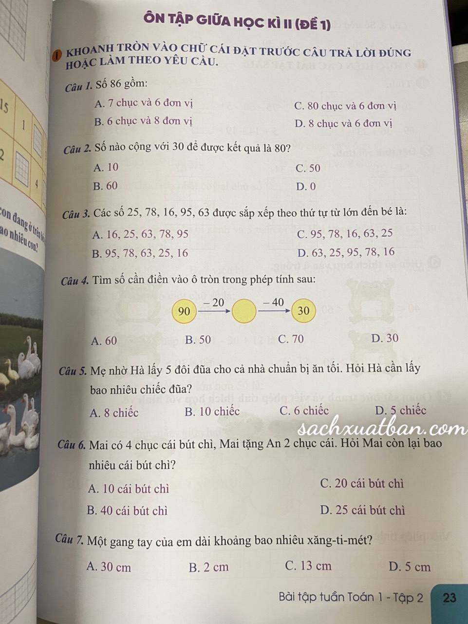 Sách Bài Tập Tuần Toán 1 Tập 2 - Kết Nối - Biên soạn theo chương trình GDPT mới