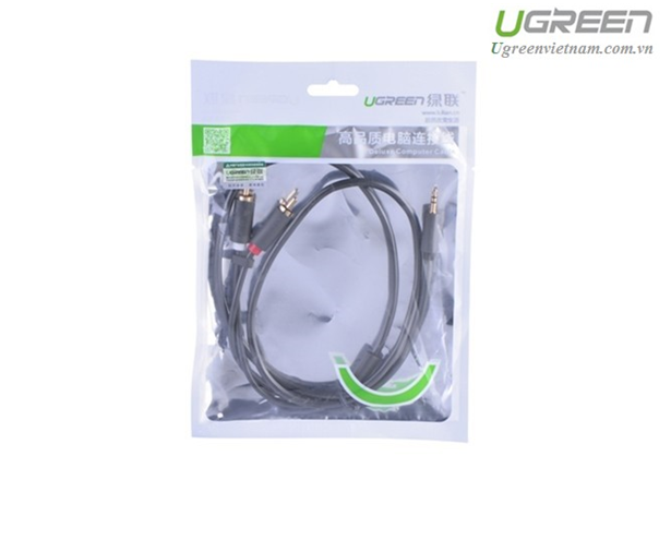 Cáp chuyển Audio 3.5mm ra RCA (hoa sen) dài 10m Ugreen 10514 - Hàng chính hãng