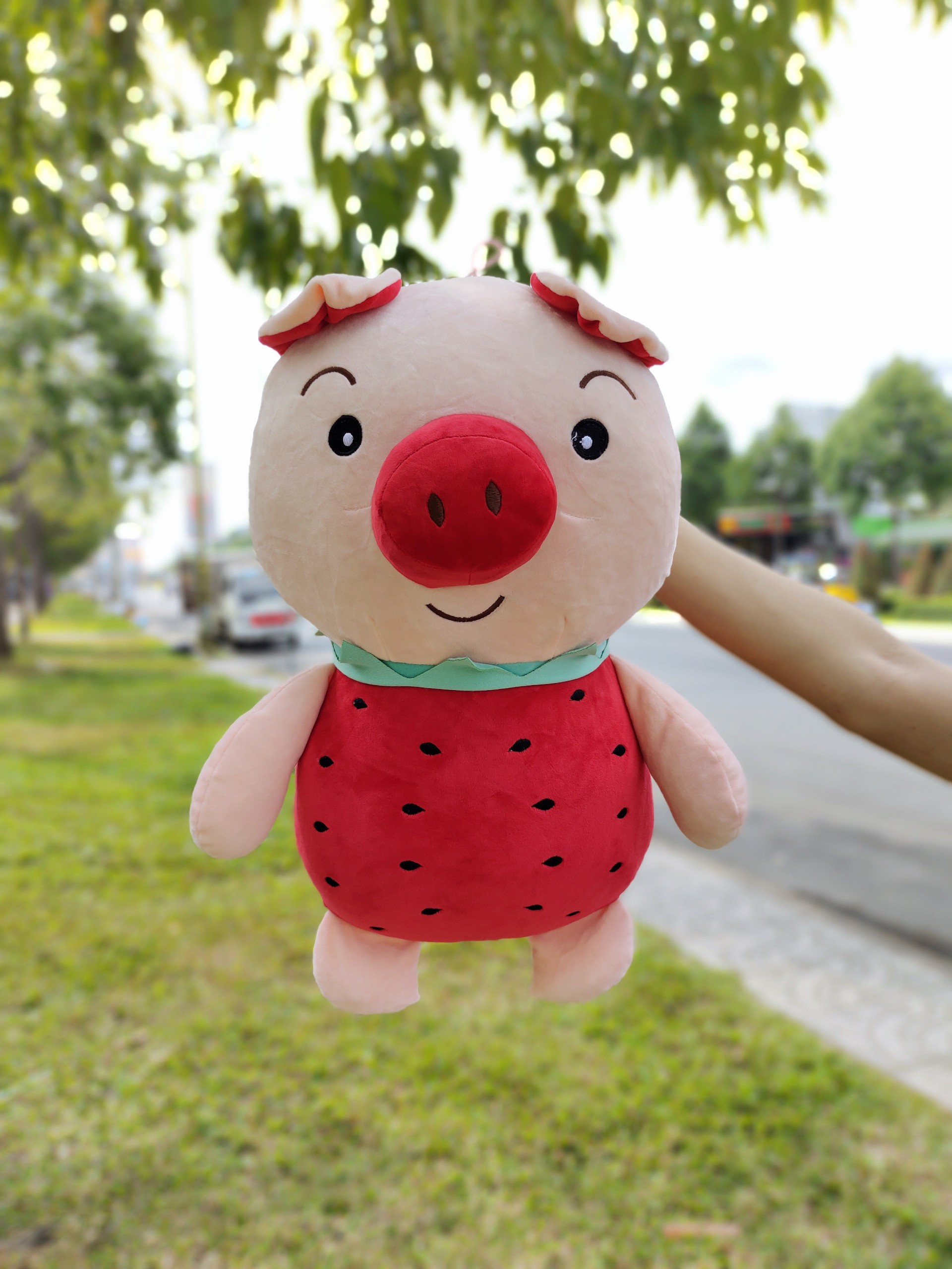 Gấu bông heo trái cây dưa hấu,thơm,dâu gối ôm nhồi bông vải thun 4 chiều cao cấp hàng việt nam size 50cm