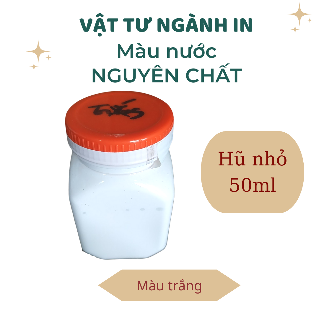 Màu nước hũ 50ml tô tượng, pha sơn nước, vẽ tranh, hội họa, in lụa trên vải, màu nguyên chất đậm đặc, không pha nước