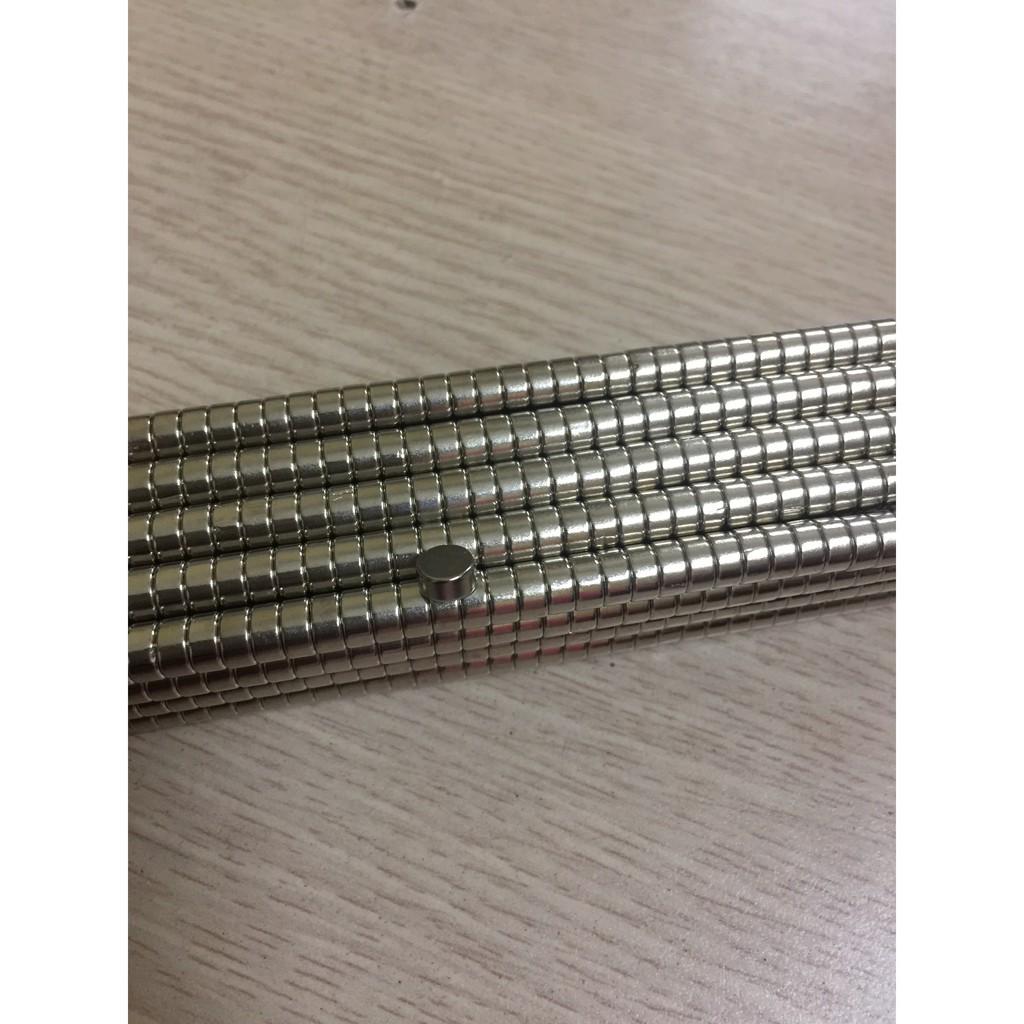 50 VIÊN Nam châm viên trắng đất hiếm 6x3mm