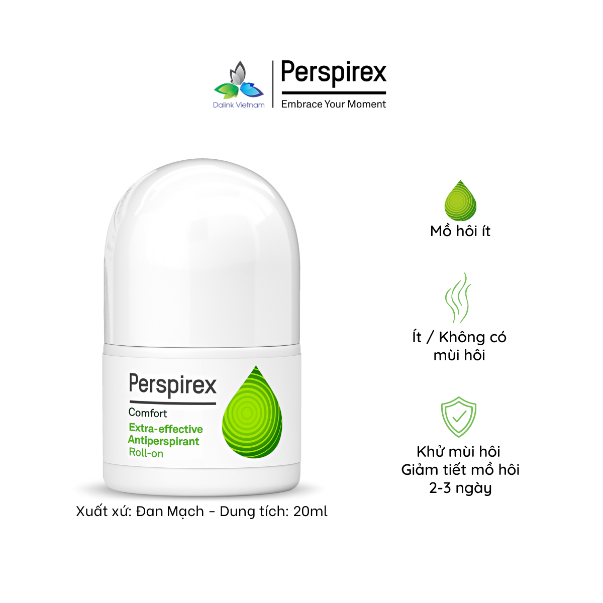 Lăn khử mùi Perspirex loại dịu nhẹ cho da nhạy cảm