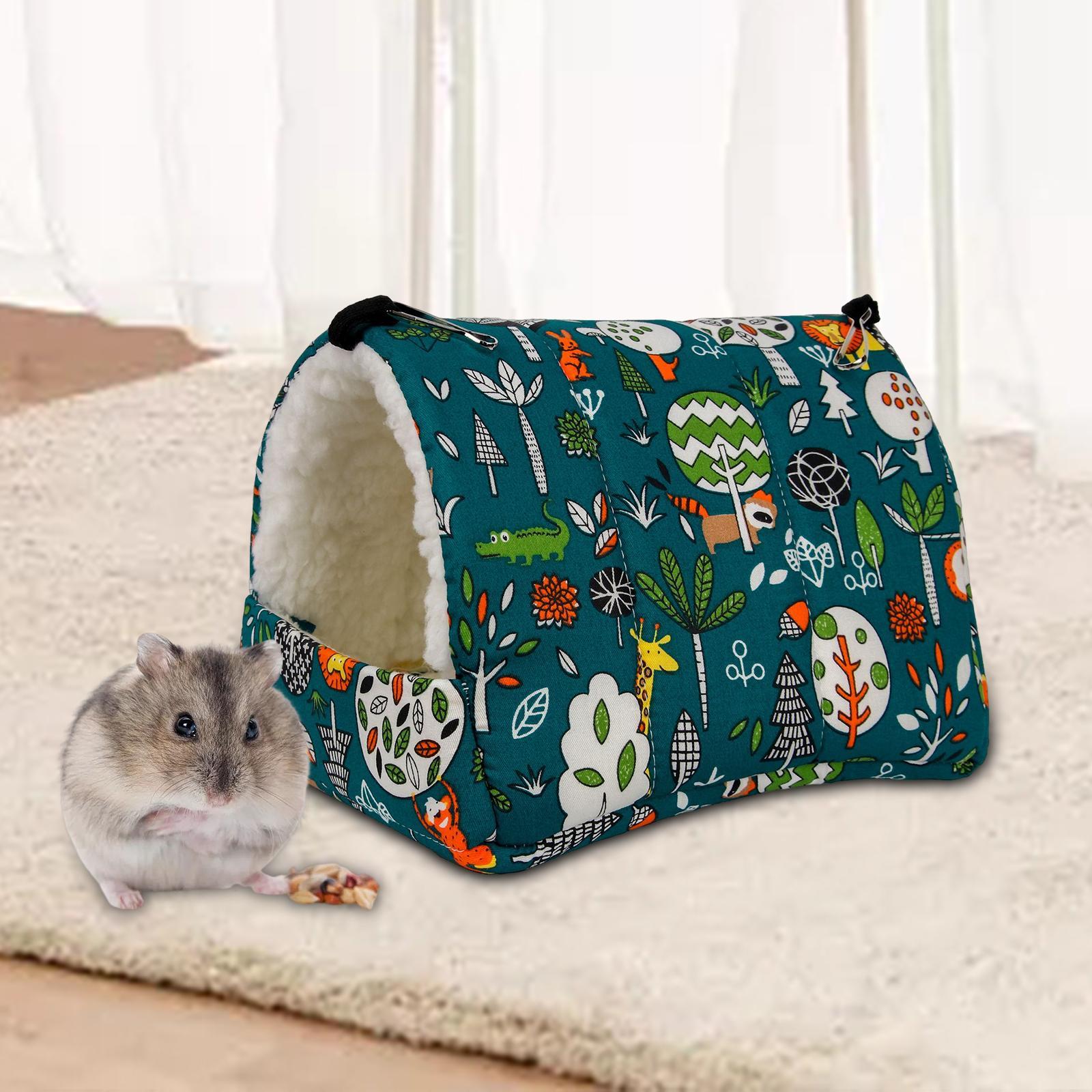 Soft Hamster Hammock Bed Cage Accessories Warm Hideout Hanging Bedding Toy House for Mouse Chinchilla Small Animals Ferret Sugar Glider