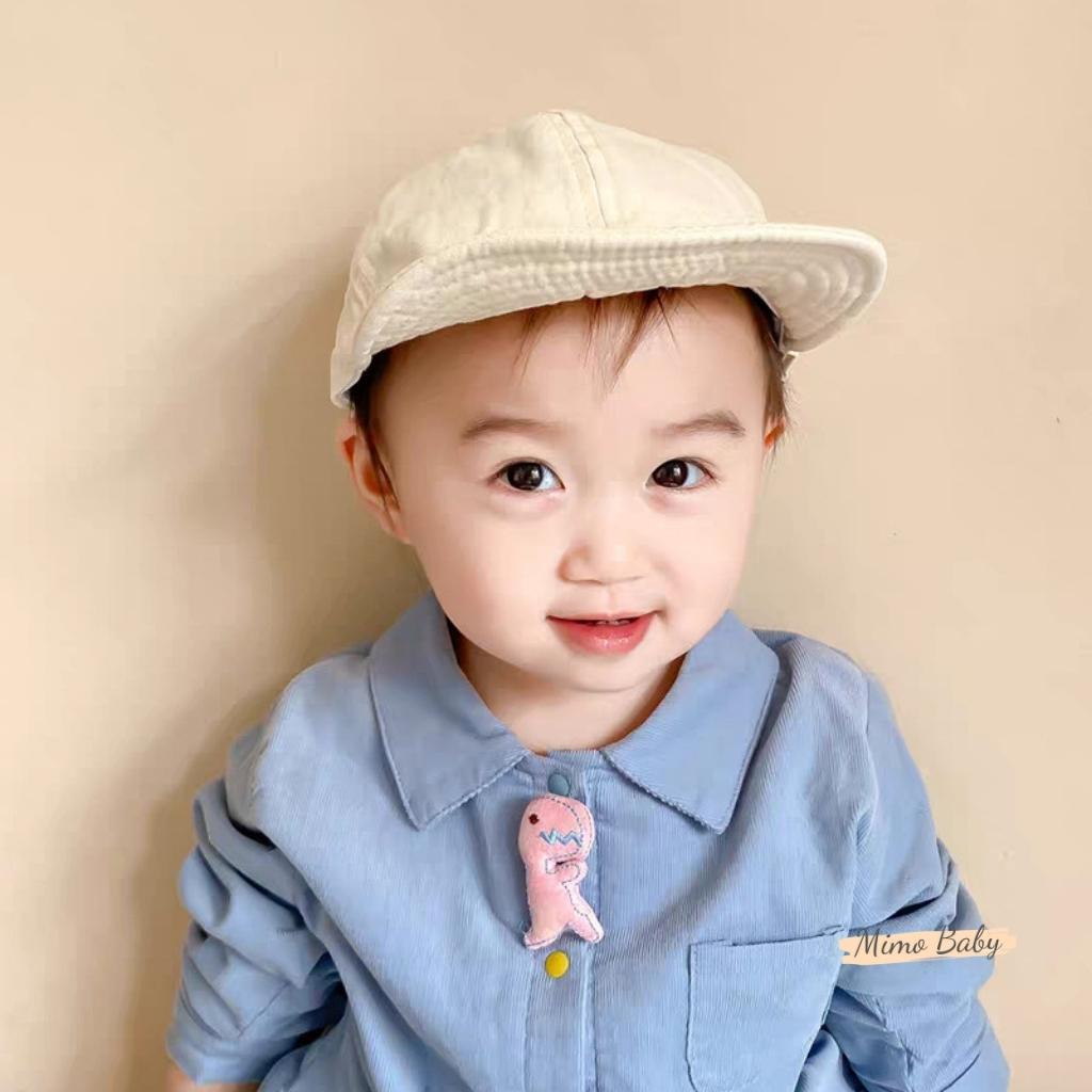 Mũ lưỡi trai vải mềm màu trơn xinh xắn cho bé MH131 Mimo Baby