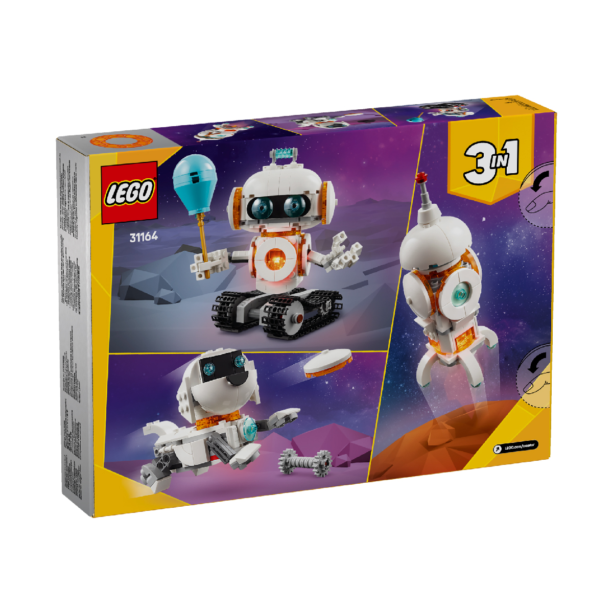 LEGO CREATOR 31164 Đồ Chơi Lắp Ráp Robot Vũ Trụ (281 Chi Tiết)