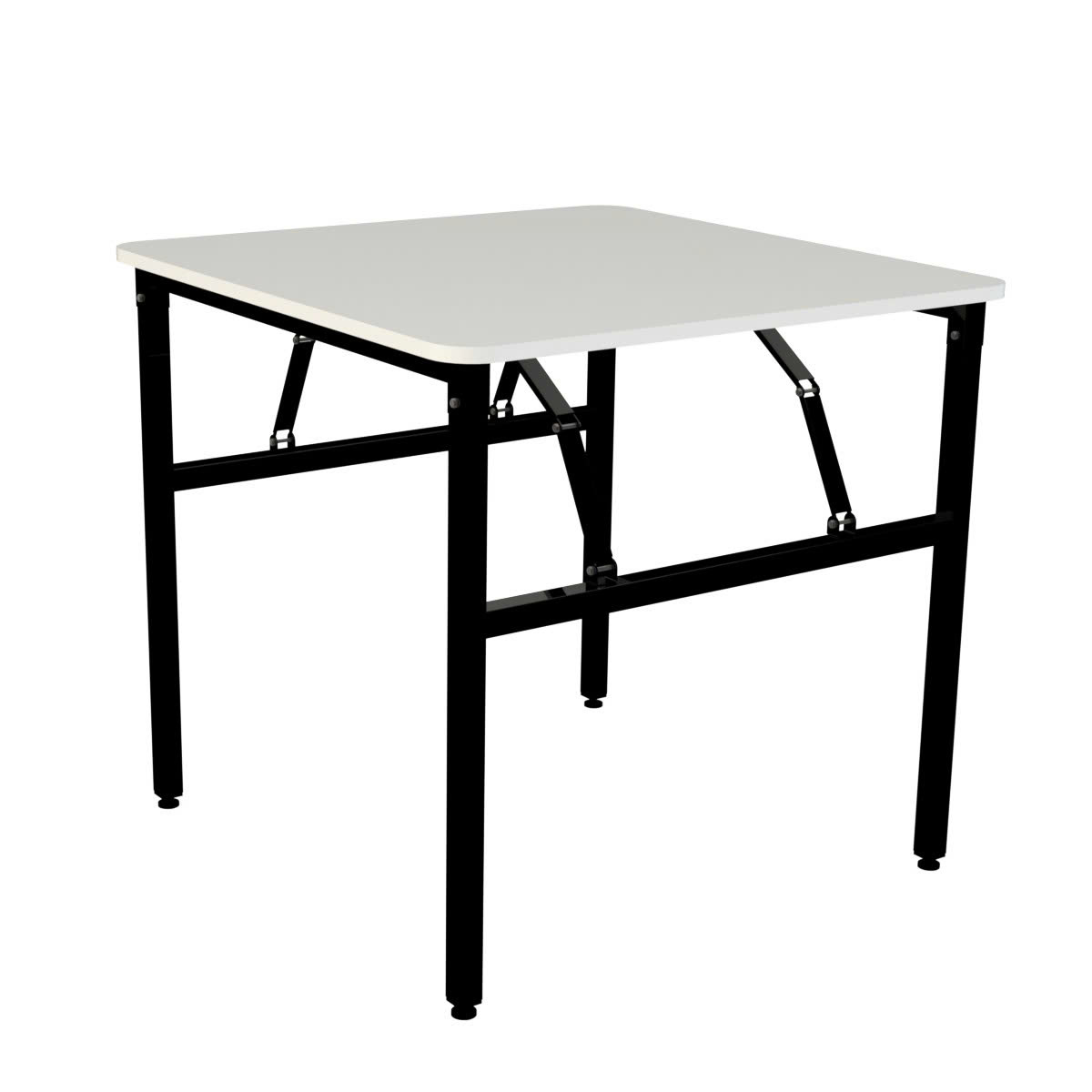 Bàn Làm Việc, Bàn Ăn, Bàn Học Gấp Gọn Chân Sắt Gấp Gọn Mặt Gỗ MDF Vuông 80cm