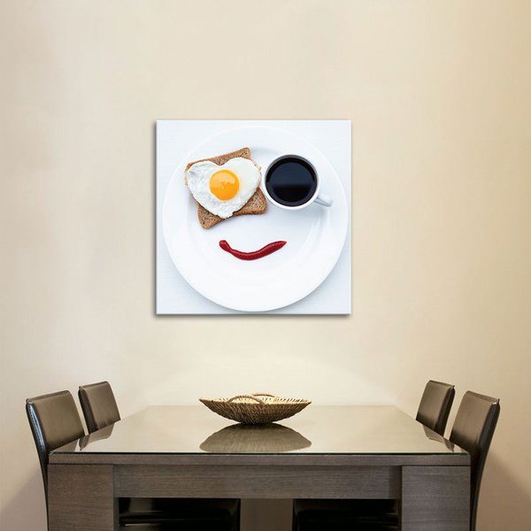 Tranh Nhà Hàng Đẹp - Tranh Điểm Tâm Sáng Canvas Có Viền W1203