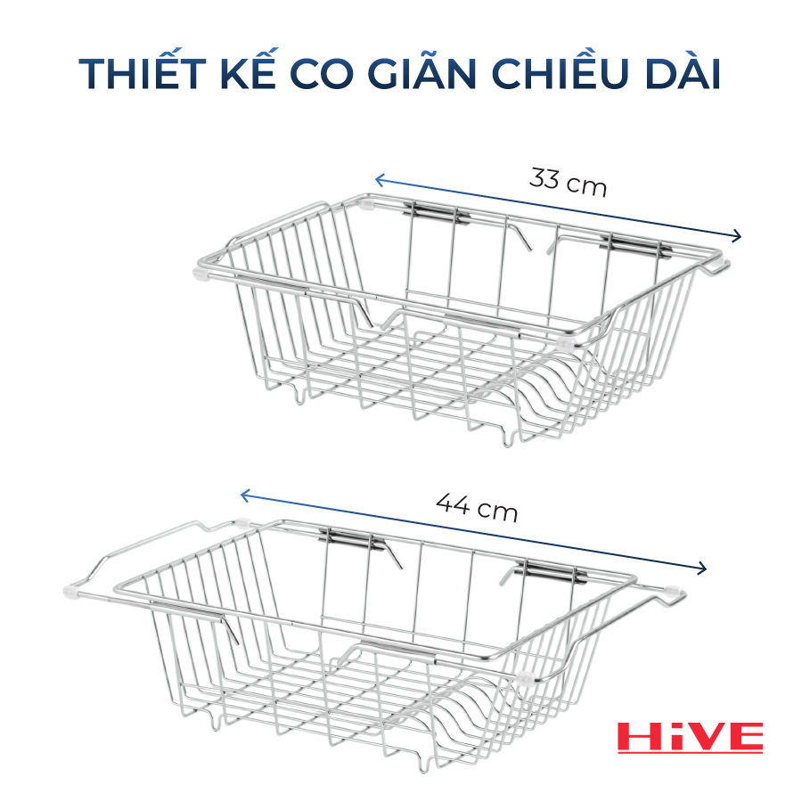 RỔ ÚP CHÉN GÁC BỒN RỬA HiVE NEW INOX 304