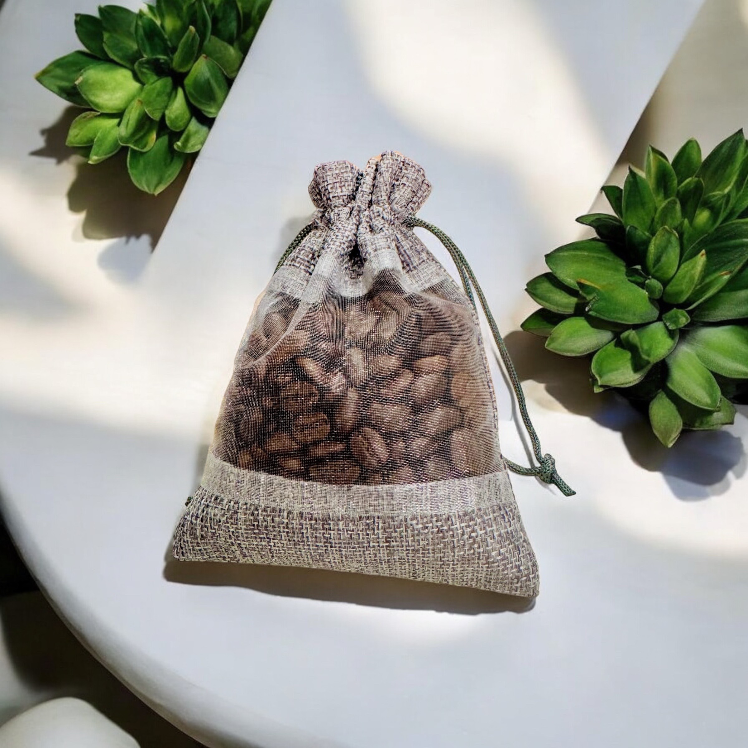 Túi Thơm Cà Phê Treo Xe Ô Tô Đất Cà Phê 60g - Hương Thơm Tự Nhiên, Khử Mùi Hiệu Quả