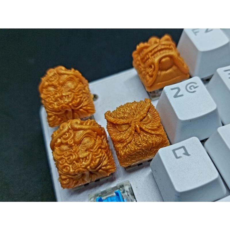 Keycap resin màu nhũ đồng trang trí bàn phím cơ