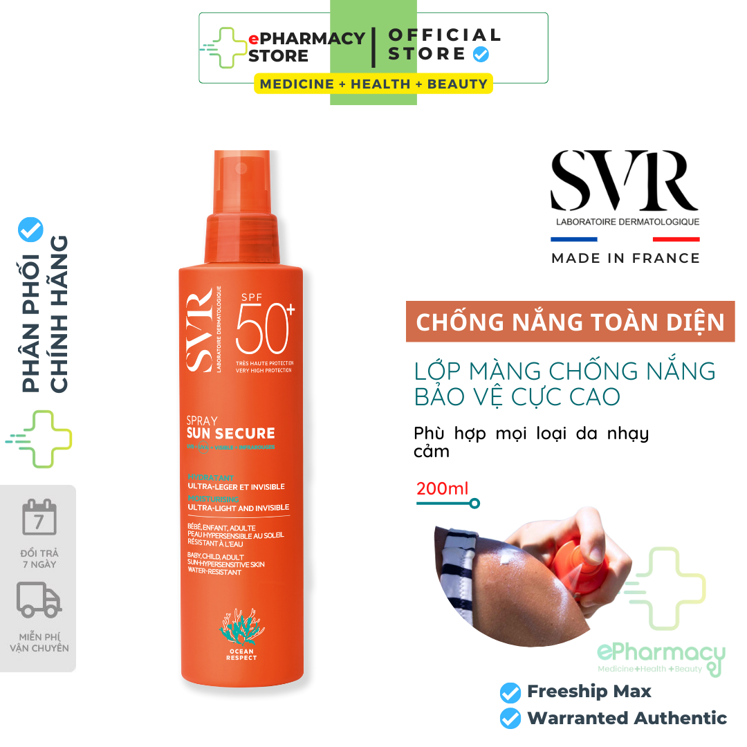 Xịt Chống Nắng SVR Sun Secure Spray Spf50+