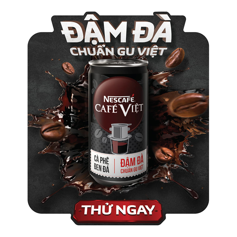 [Tặng Túi Tote Vải Màu Ngẫu Nhiên] Combo 6 Lon Cà phê đen uống liền Nescafe Cafe Việt (lon 170 ml)