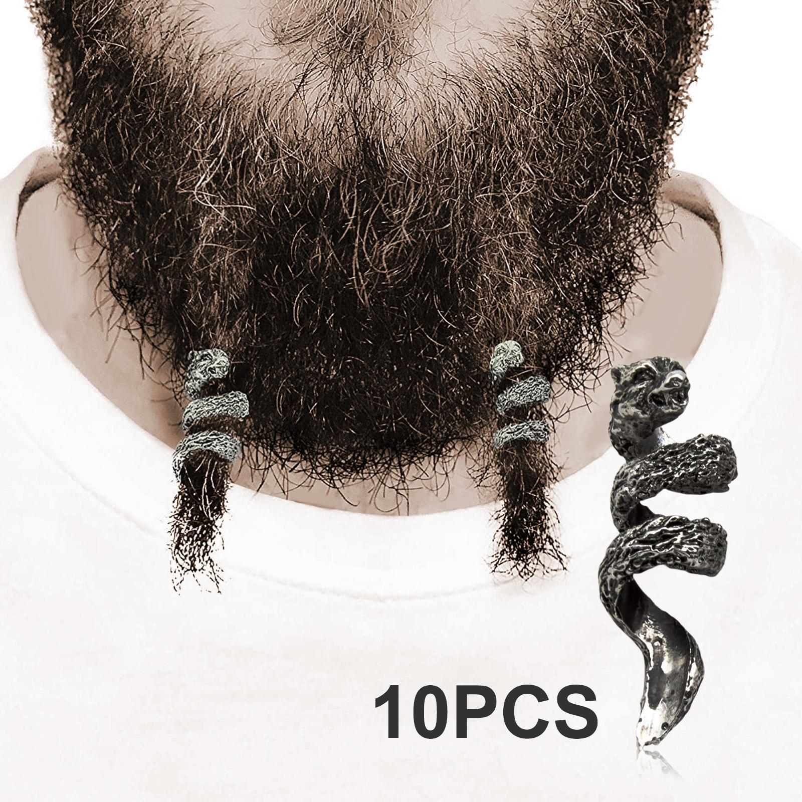 10 Beard Beads Accessory Decoration for Men