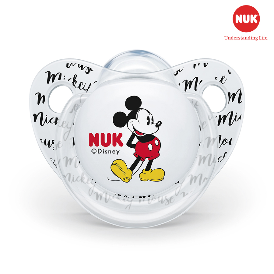 BỘ 2 TI GIẢ NUK SLEEPTIME SILICONE PLUS MICKEY - MÀU NGẪU NHIÊN