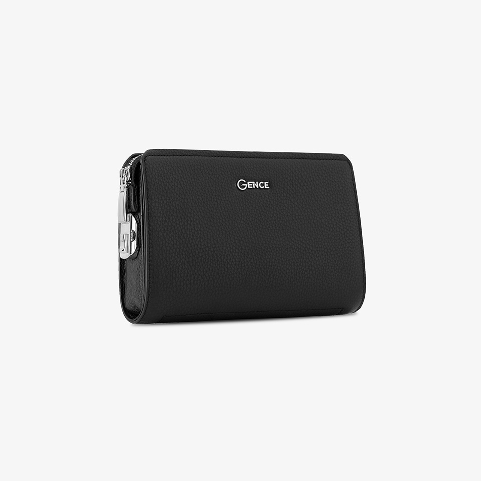 Clutch Nam Ví Cầm Tay GENCE RB07 Da Bò Khóa Số Cao Cấp Màu Nâu