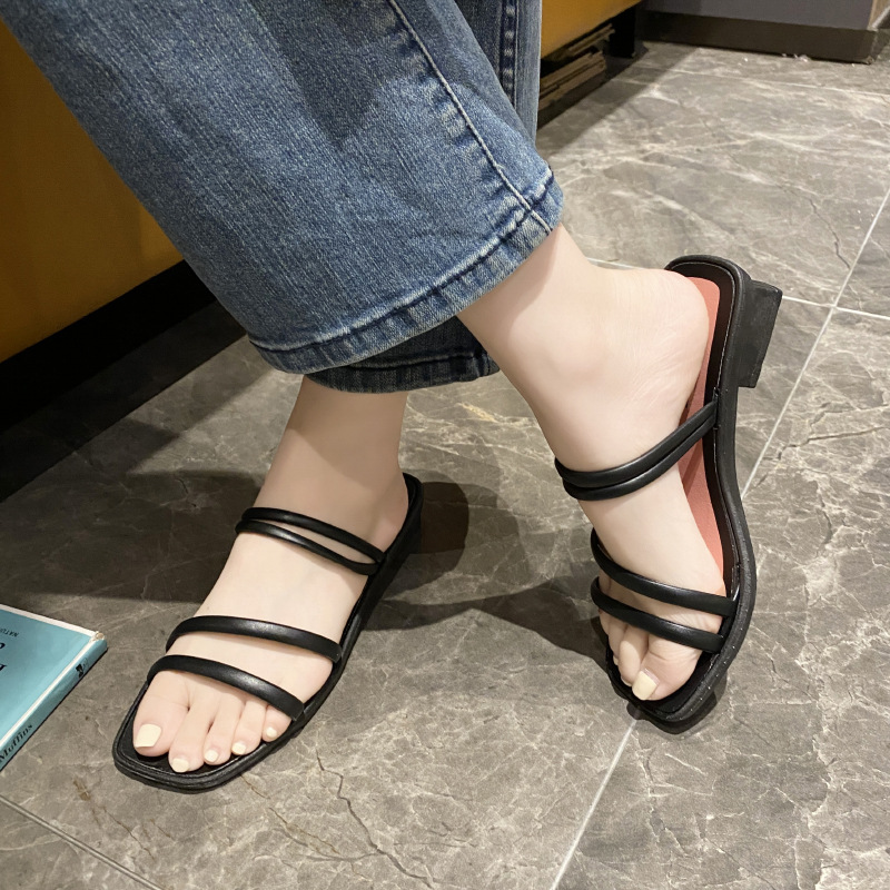 Dép sandal nữ quai mảnh trơn thời trang mới nhất V309