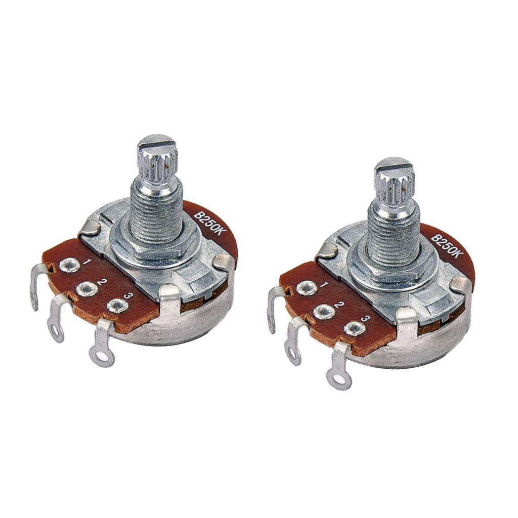 2 Pieces B250K Clubfoot Push Pull Control Guitar Pot for Electric Guitar
