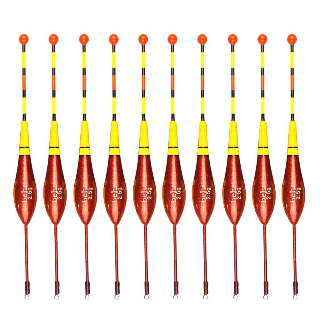 10pcs Fishing Wood Floats Bobbers Vertical Buoy Carp Coarse Fishing Tackle