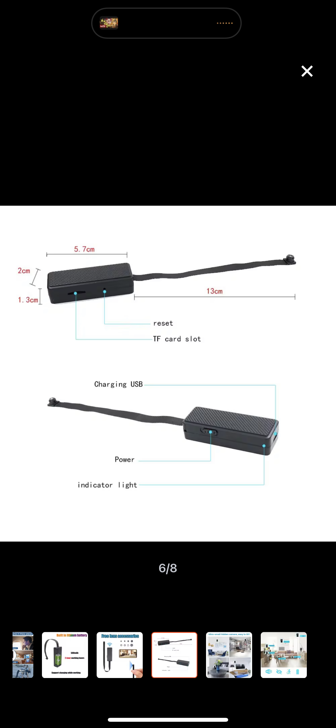 Camera mini V99smax-1080p wifi xem qua đt kèm thẻ 32gb