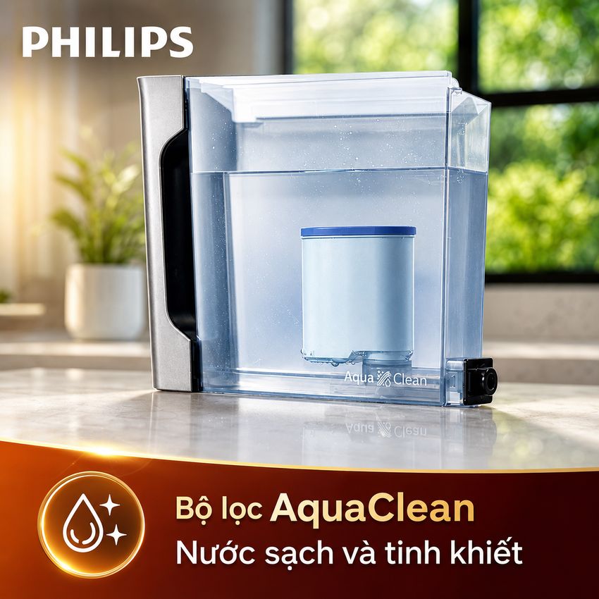 Máy pha cà phê Espresso, Americano tự động và Capuccino, Latte thương hiệu Philips EP2124/72 Serial 2200 - Hàng nhập khẩu
