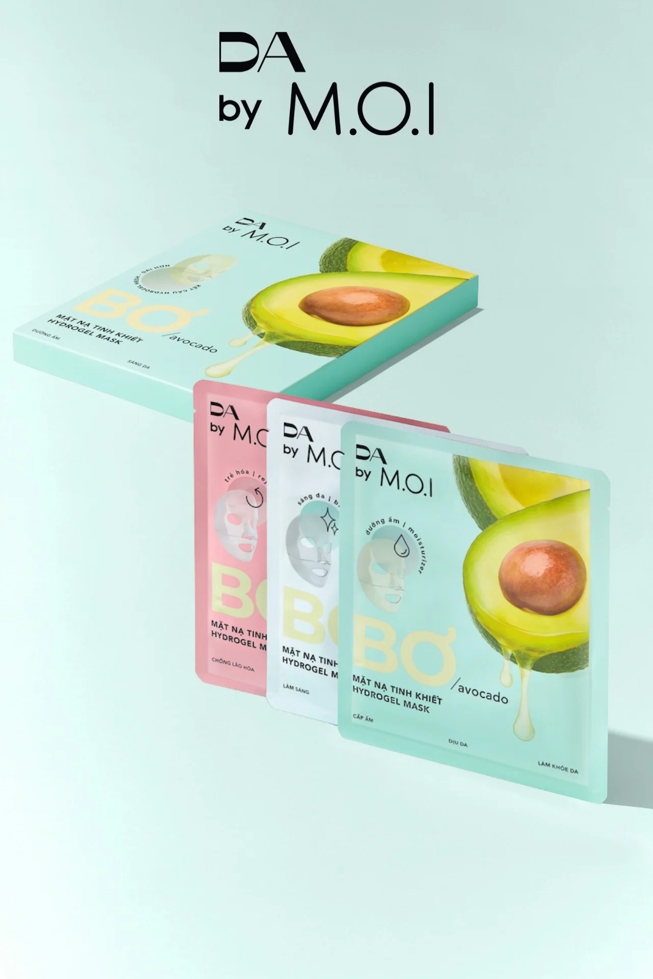 COMBO 2 MẶT NẠ BƠ TINH KHIẾT HYDROGEL DA BY M.O.I HỒ NGỌC HÀ 2022