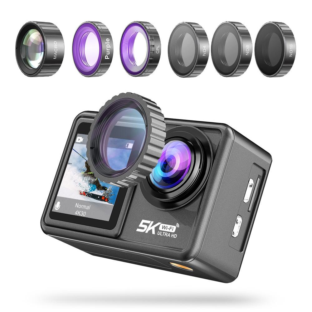 2023 Camera hành động mới 5K 4K 60fps EIS có thể trao đổi được 48MP ZOOM ĐIỆN THOẠI PHIM ĐIỆN TỬ ĐIỆN