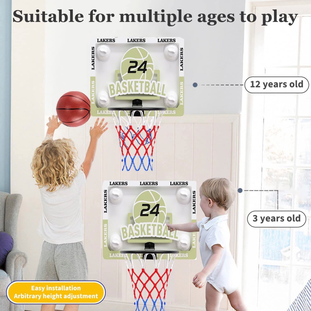 Bảng Chơi Bóng Rổ Treo Tường  Basketball Hoop NBA Size Lớn 52x36cm