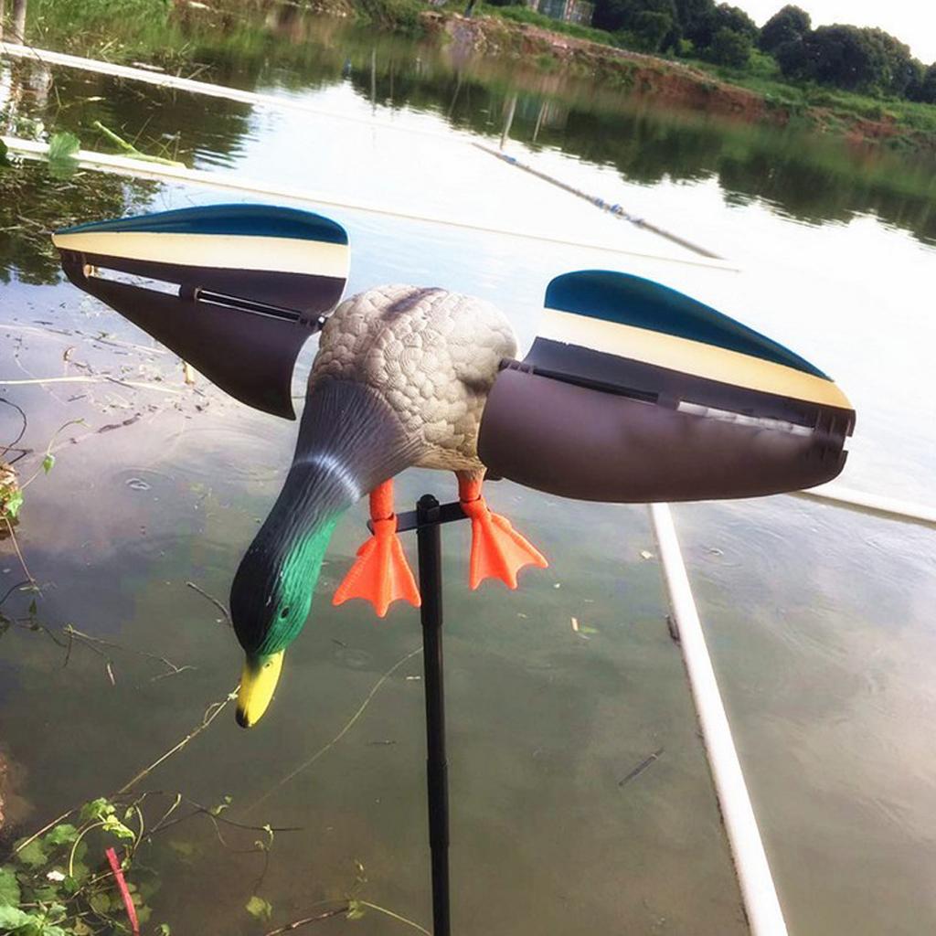 Wind-driven Duck Decoy Outdoors Hunting Shooting Fake Mallard Drake Duck Hunting Accessories
