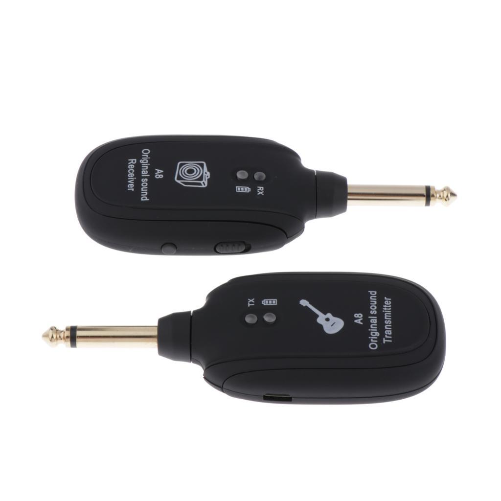 UHF Wireless Guitar System, Guitar Audio Transmitter Receiver Set for Electric Guitar Bass Violin