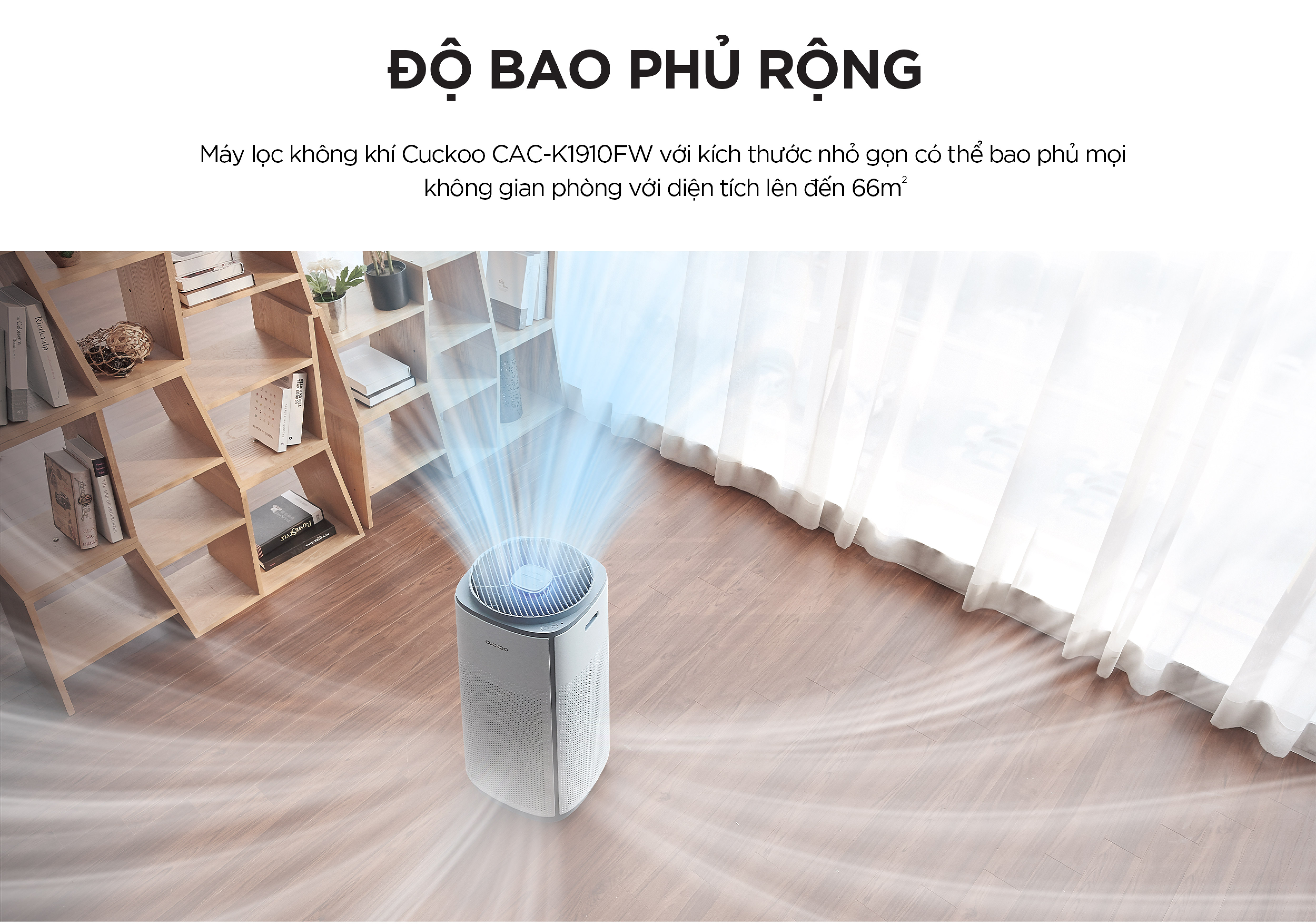 Máy lọc không khí Cuckoo CAC-K1910FW - Hàng chính hãng