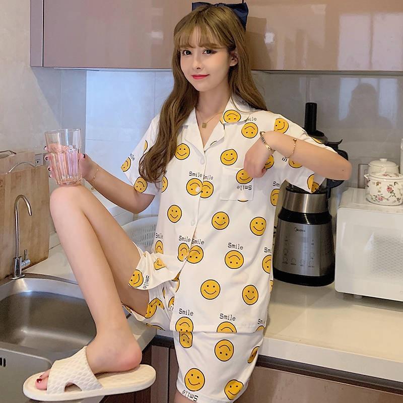 Pijama Mặc Nhà, Bộ Ngủ Nữ Cotton Ngắn Tay 3 Màu Trơn Siêu Xinh CCCP01