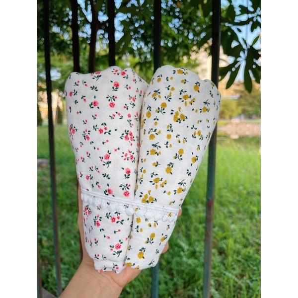 vải thô đũi cara hoa hồng 100% cotton mát mềm
