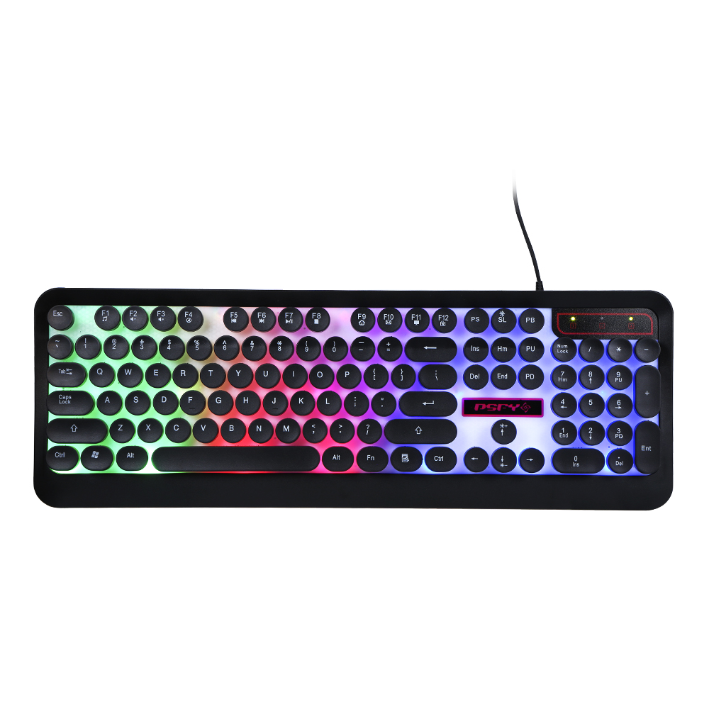 Bàn Phím Chơi Game Rainbow LED Backlit Có Đèn Cho Văn Phòng Máy Tính Xách Tay PC