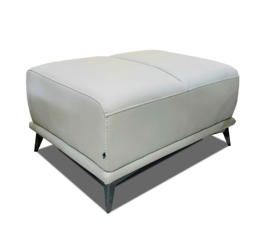 Đôn Sofa Da Bò Tiếp Xúc 1927 Xám Nhạt Alila