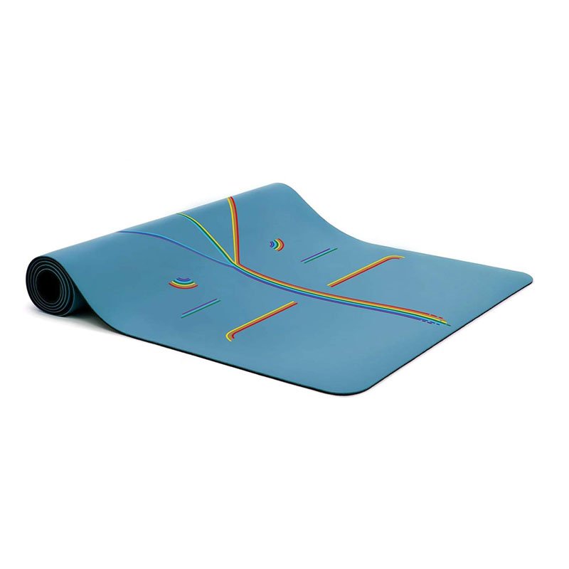 Thảm yoga định tuyến PU Liforme Blue Sky Rainbow 4.2mm