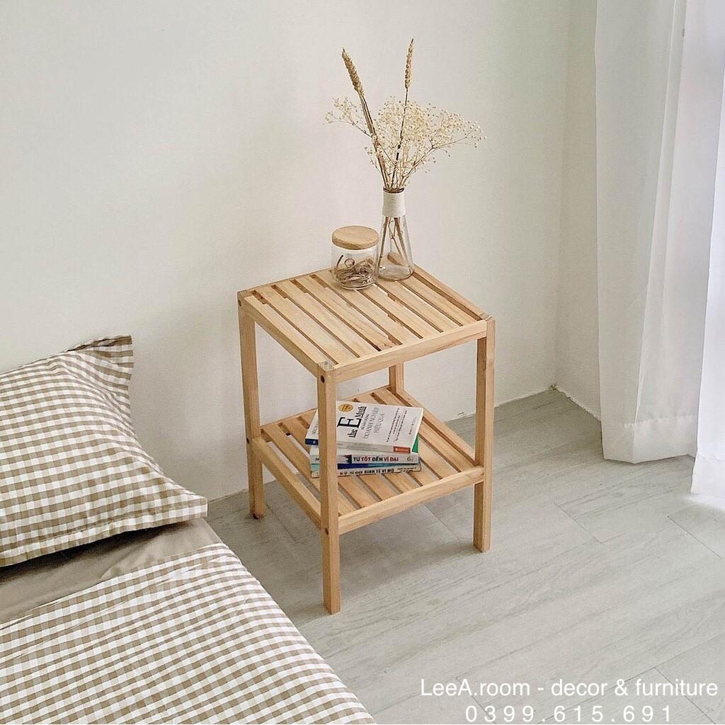 Kệ Vuông Decor 2 Tầng Kiểu Hàn Quốc - Màu Gỗ Tự Nhiên
