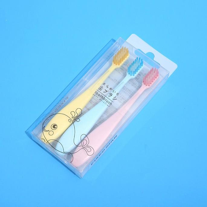 Combo 3 bàn chải đánh răng trẻ em lông mềm ToothBrush Soft Bristies Nhật Bản