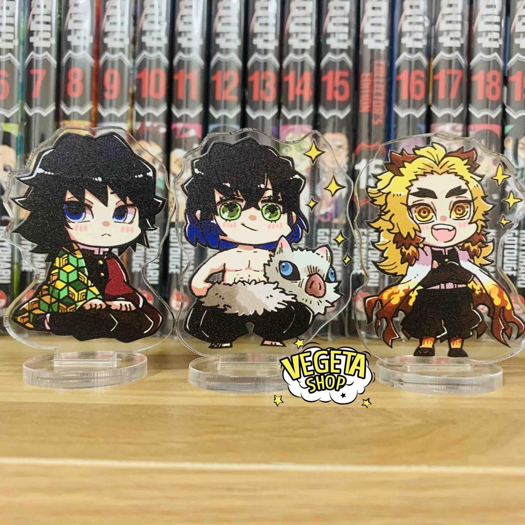 Mô Hình Tượng Standee Acrylic Mica 2 mặt - Set 9 Kimetsu no Yaiba - Tanjiro Nezuko Zenitsu Inosuke Giyu Rengoku Shinobu