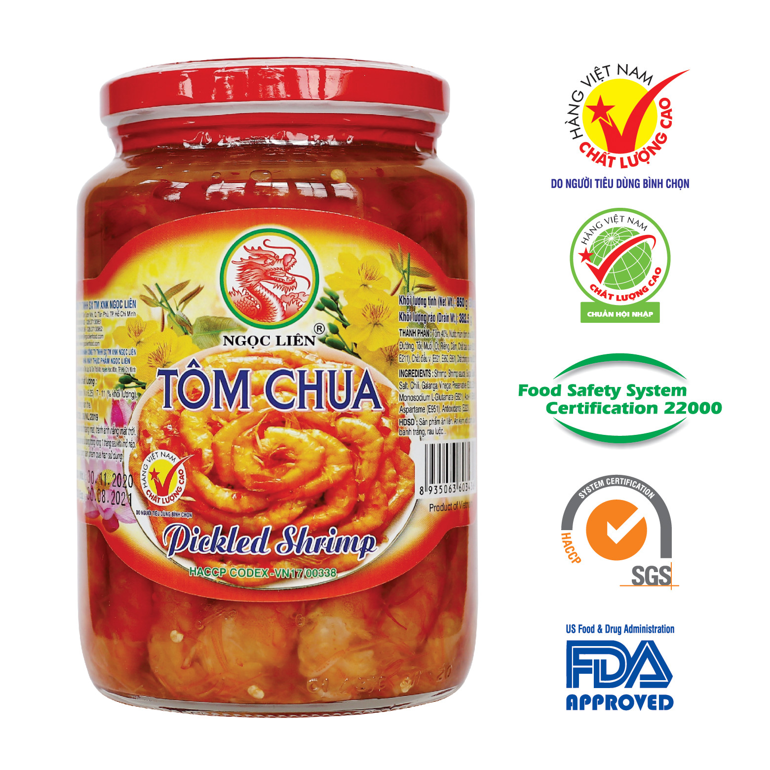 Tôm chua 850g Ngọc Liên
