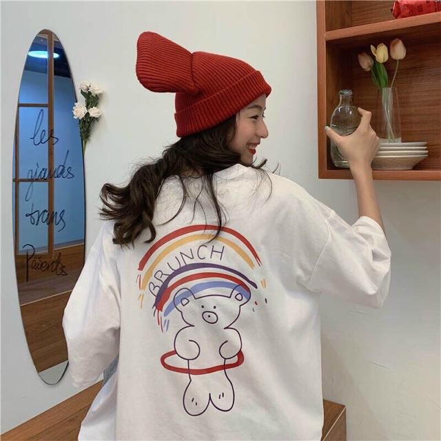Áo thun tay lỡ Áo thun Gấu Teddy dáng rộng OVERSIZE hot hit