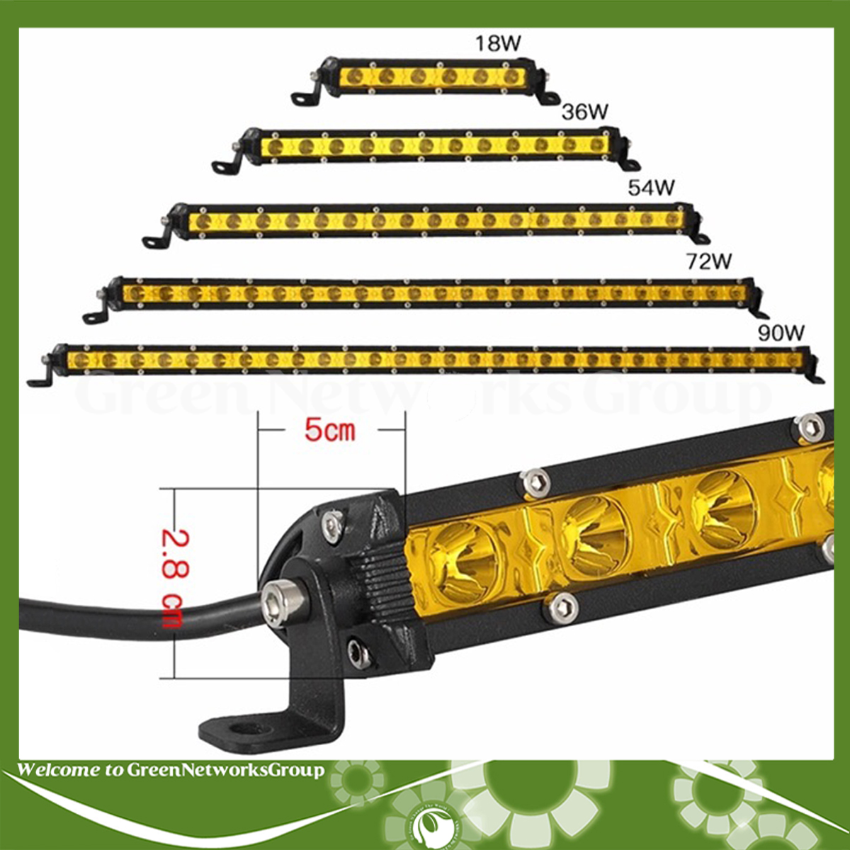 Đèn led bar trợ sáng xe tải ô tô xe offroad 1 tầng 2 tầng sáng trắng sáng vàng đủ mẫu kích thước Green Networks Group