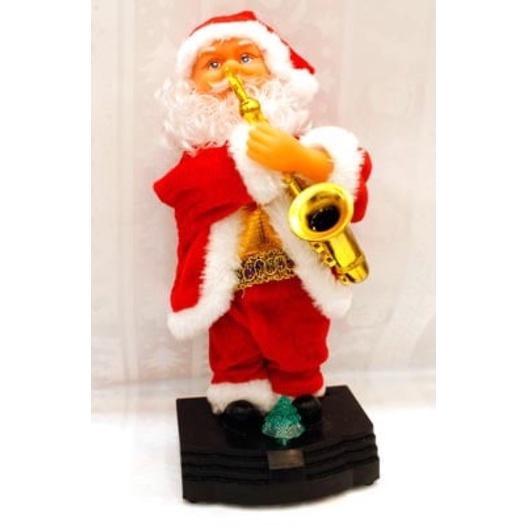 Ông già noel chạy bin nhạc hát cao 30cm