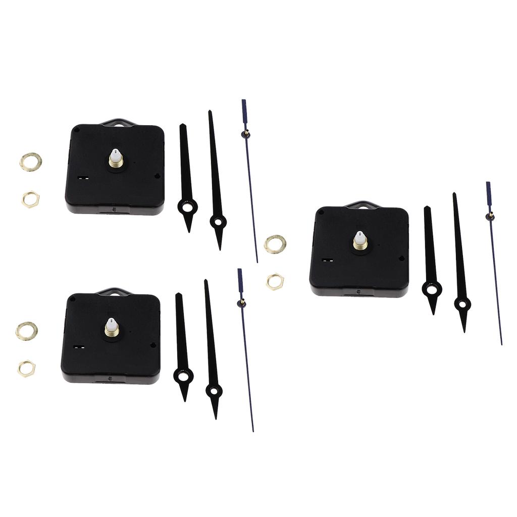 3 Set Movement with Pointer for Quartz Wall Clock Repair Replacement Mixed