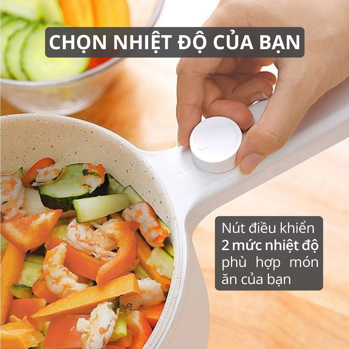 Nồi Nấu Đa Năng kèm xửng hấp Mishio MK271new 1,5L 600W- Hàng chính hãng