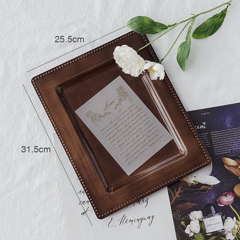 Đĩa đựng hoa quả, khay nhựa để chụp ảnh phụ kiện, trang trí nhà siêu xinh