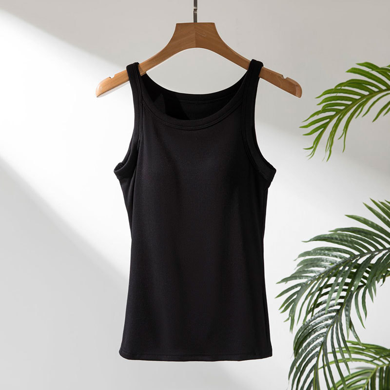 Áo ba lỗ nữ có đệm ngực nâng đỡ vải Viscose tự nhiên mềm mại thoáng mát mã VAA0403