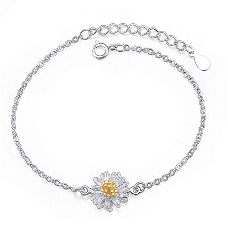 Lắc Tay Nữ | Lắc Tay Nữ Bạc S925 Hoa Cúc - L2511 - Bảo Ngọc Jewelry